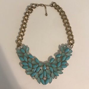 Teal and Gold necklace